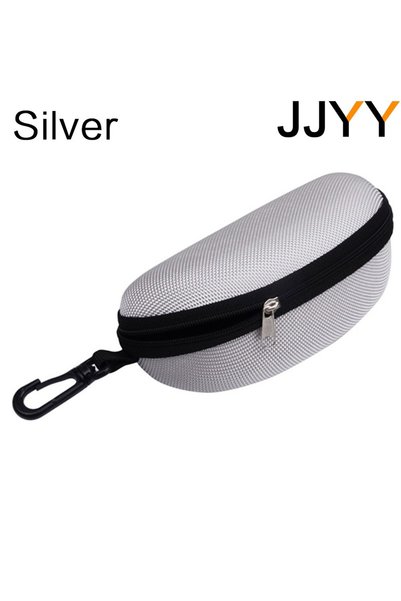 Choice حافظة نظارات شمسية محمولة من قماش أكسفورد الفضي من JJYY، مصنوعة من ماد...