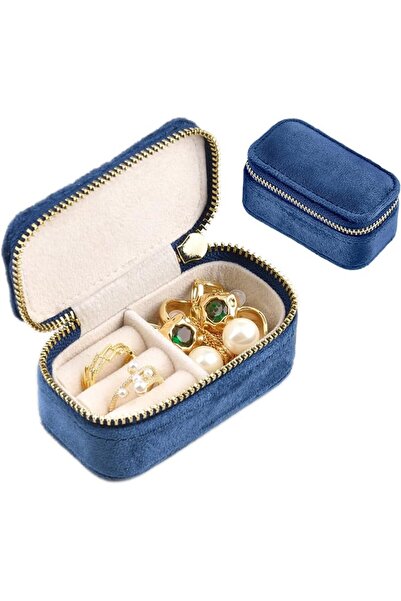 MAKINGTEC Mini Jewelry Travel Case, Velvet Small Travel Jewelry Box, Portable...