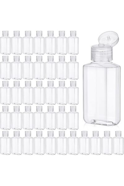Tanlade 200 Pcs 2 oz Plastic Hand Sanitizer Bulk Bottles with Flip Cap Empty ...