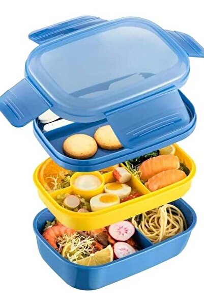 Arabest Adult Lunch Box,3 Stackable Bento Lunch Containers with Utensil Set,L...