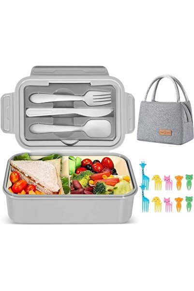 GENERAL Mylindde Bento Box, Stainless Steel Double Layer Lunch Box, Leakproof...