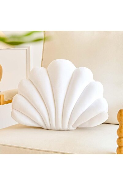 Lfsaaj Beige Seashell Throw Pillows, Shell Shaped Throw Pillows, 13 Inch Soft...