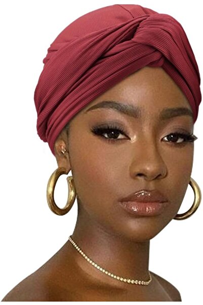 DRESHOW Hair Wrap for Women Ribbed Satin Lined Turban Stretch Jersey Head Sca...