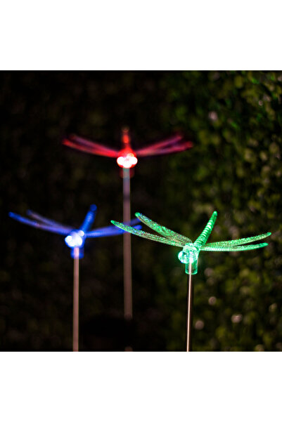 Alista Home Lampă solară de grădină LED RGB libelulă, iluminat solar de grădi...