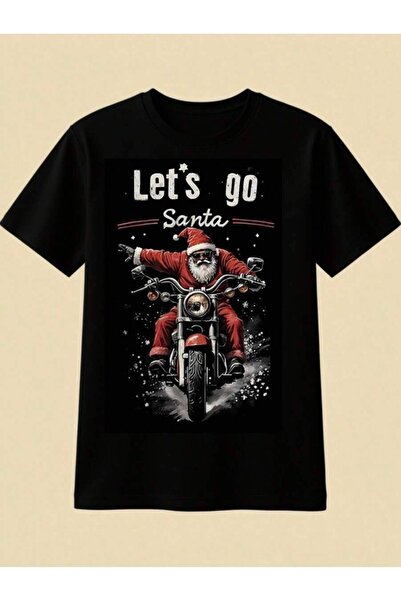 25W Let'S Go Santa" Men'S Cotton T-Shirt- Comfortable, Casual Short Sleeve Wi...