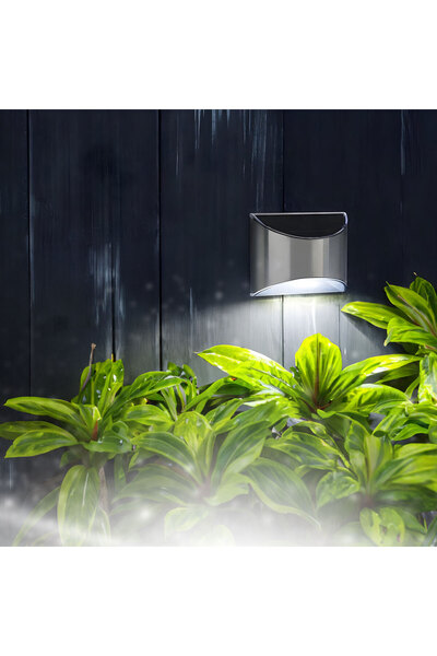 Alista Home Lampă solară LED de perete 4 SMD, lumină alb rece, iluminat exter...