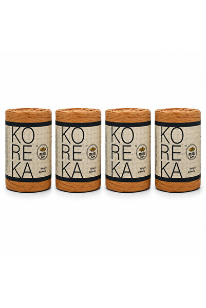 Milano Koreka Raffia Paper Thread 79 No Caramel 4 Pieces 400 Gr 880 Mt Bag Ba...