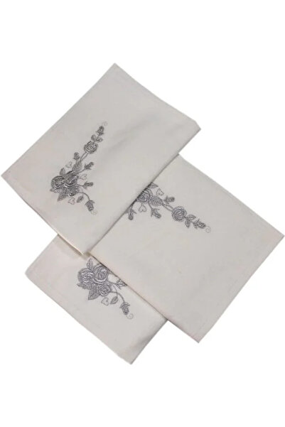 Mariposa Secret Bulteks Glitter Embroidered Velvet Pattern 5 Towels 30X50