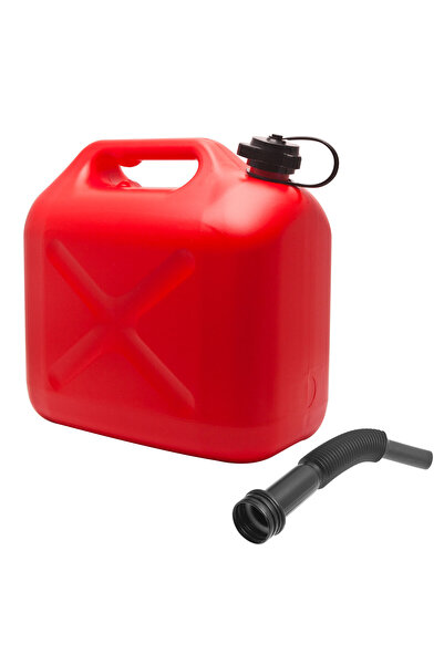 Alista Home Plastic fuel canister, 10 L, with pouring hose, red