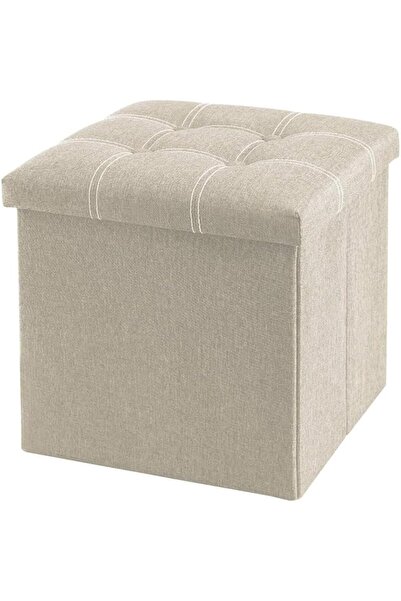 HOOKOR Ottoman Storage Stool,Foldable Storage Ottoman Box,Padded Seat for Dor...