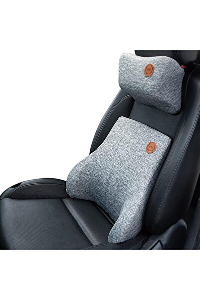 TRASSLE Car Pillow Neck Lumbar Support Set,Waist Support Car Pillow Head Supp...