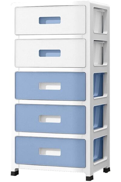 GENERAL SupWolf 5 Drawers Plastic Cabinet Storage Dresser,Vertical Storage To...