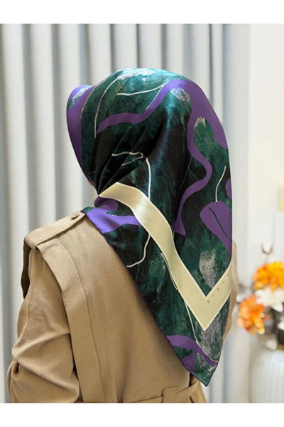 Sisley Silk Satin Scarf-Asm2043-05