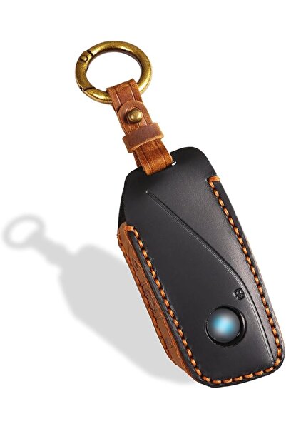 EXCEFORE Leather Key Fob Cover for BMW Models 2023-2024, Compatible with 5/7 ...