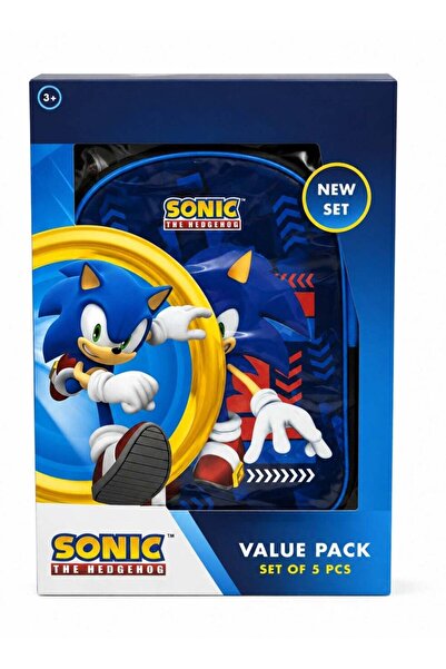 SONIC THE HEDGEHOG حقيبة سونيك بعجلات للأطفال 5 في 1 (حقيبة ترولي 16 بوصة مع ...