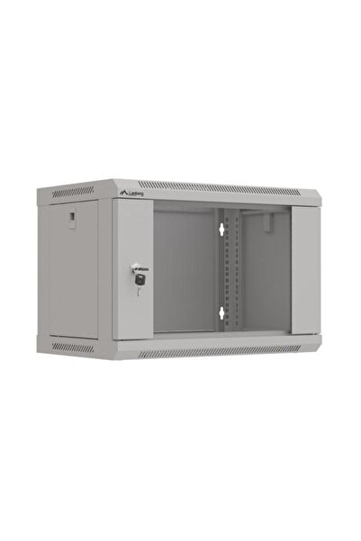 Lanberg 19-Inch Wall-Mount Rack Cabinet 6U 540x350 mm Glass Door, Gray