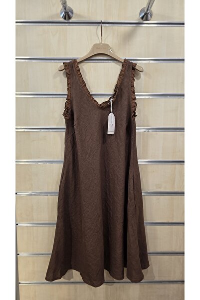 Park Moda Italian Sleeveless Short Linen Dress
