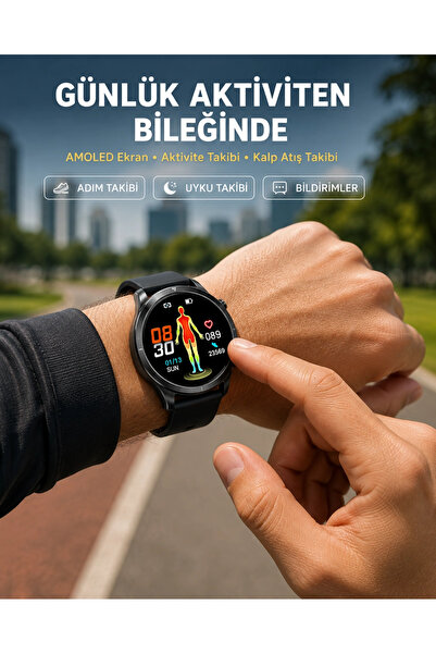 Genel Markalar 3 Kordonlu AMOLED Akıllı Saat – Sağlık Takipli