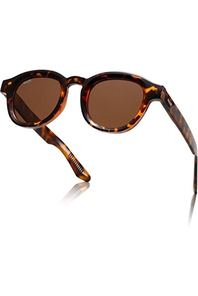 wazir Premium Retro Round Sunglasses For Men/Women, Polarized Sunglasses, 100...