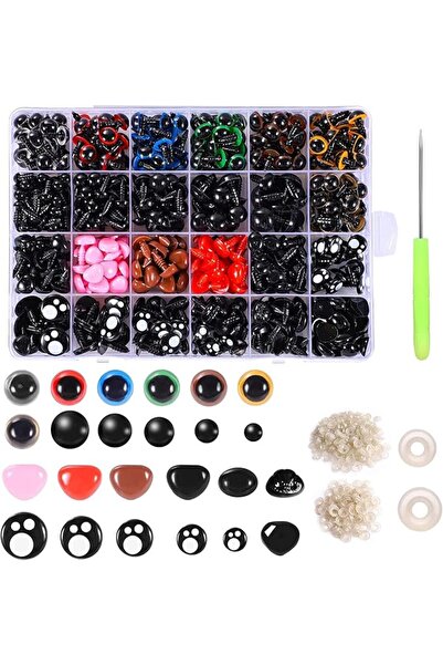 Generic Safety Eyes and Noses for Amigurumi, Stuffed Crochet Eyes with Washer...