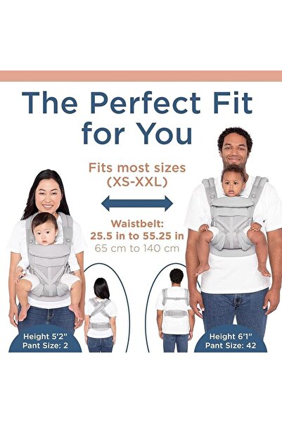 GENERAL Baby Carrier, Ergonomic Baby Carrier with Hip Seat, Mesh Baby Carrier...