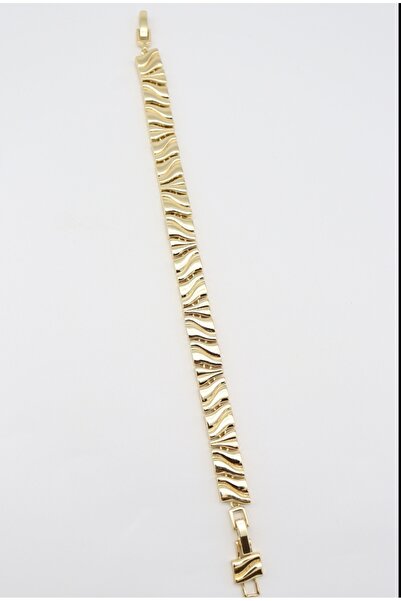 Bade Jewelry Vip Gold Asymmetric Wave Design Tarnish-Free Steel Stylish Brace...