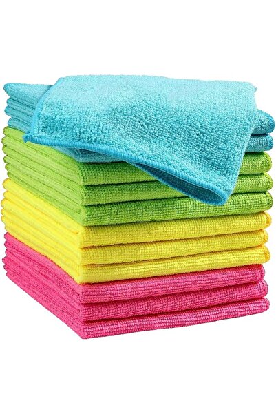 AYHDRN Microfiber Cleaning Cloth Green, 12 Pack Premium Microfiber Towels for...