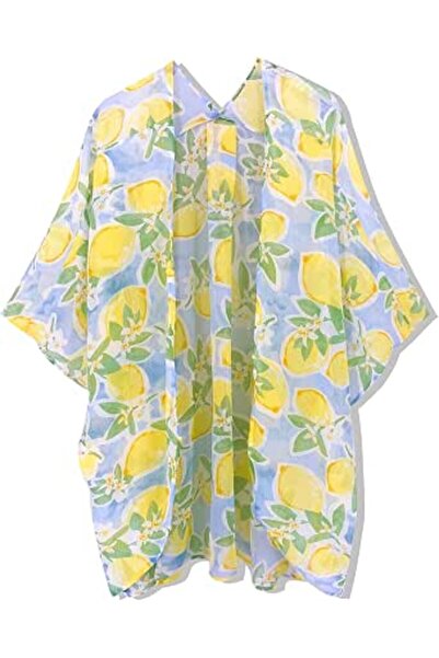 Chiffon Underwear كيمونو شيفون للنساء - غطاء للمايوه - كارديغان صيفي للشاطئ