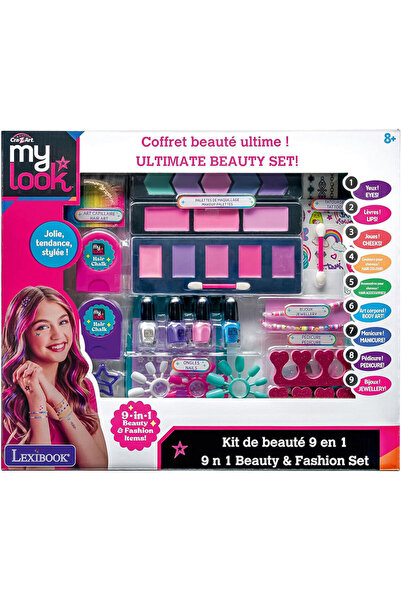 LEXIBOOK My Look 9 in 1 Beauty & Fashion Set - Πλήρες Σετ Ομορφιάς για Παιδιά...