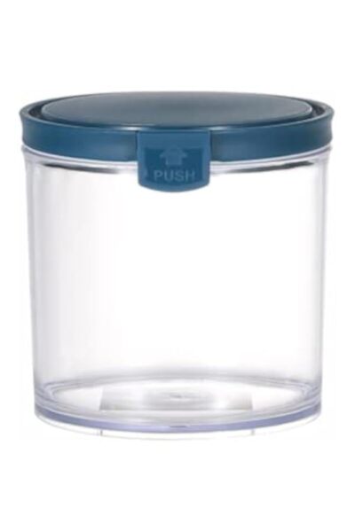 Generic Plastic Round Food Container, 930 ml Capacity, Blue/Brown/Green