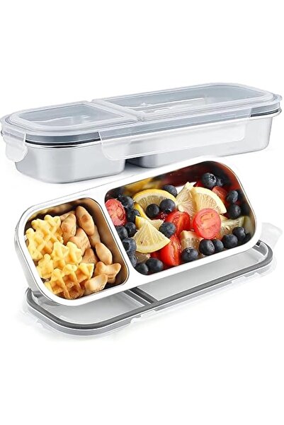 Generic Stainless Steel Food Containers with Airtight Lids, Trays Freezer Box...