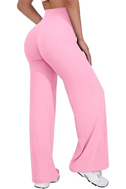 VOYJOY Straight Leggings Bottoms Womens Wide Leg 29"/ 31.5"/33"/35" Pants | H...