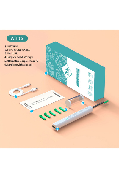 Choice White Visual Wireless Ear Pick Camera Ear Wax Removal Tool Picker Ear ...