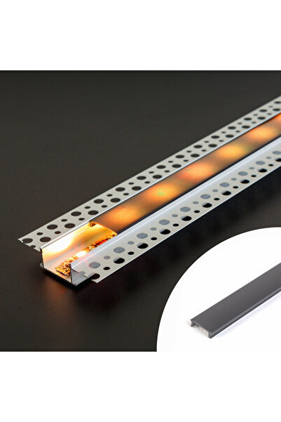 Alista Home Κάλυμμα προφίλ LED αλουμινίου 41025A1, μαύρο, 1000 χιλιοστά