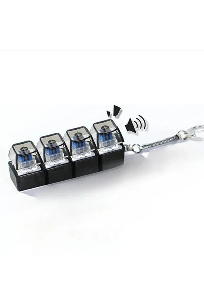 Generic Brand Tastatură luminoasă pentru ameliorarea stresului, breloc cu sunet la apăsare, mini tastatură Fidget, jucărie luminoasă cu LED pentru ameliorarea stresului