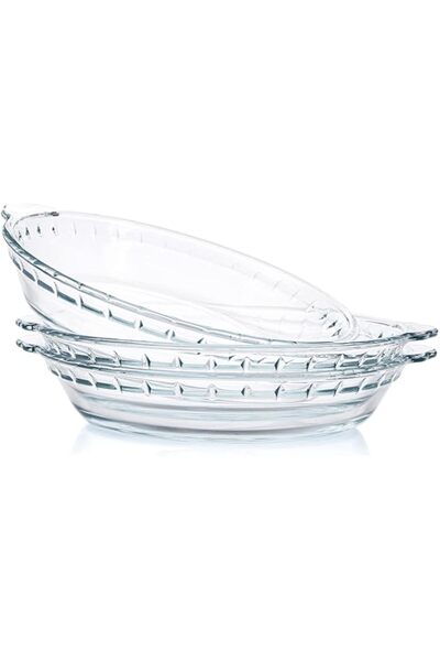 Generic Kingrol Glass Pie Plate with Handle, 7.5 Inch Round Baking Pan Pie Di...