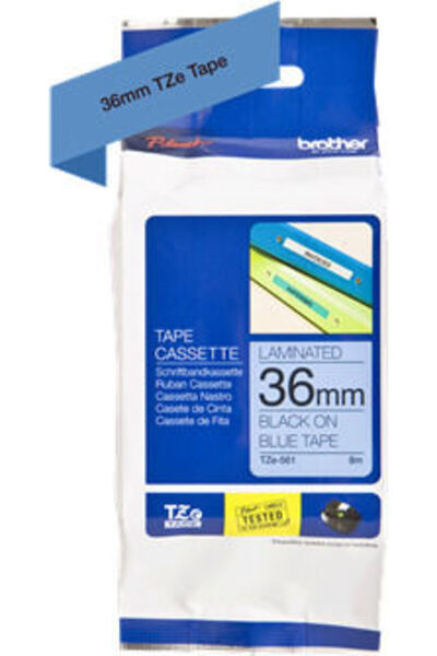 Brother Ταινία εκτυπωτή ετικετών TZe-561, 8μ x 36χιλ. σε μπλε χρώμα, συμβατή ...