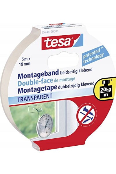 Tesa Ticaret Tesa Αυτοκόλλητη Ταινία Διαφανής 19mmx5m 1 τεμάχιο Κωδικός: 55744