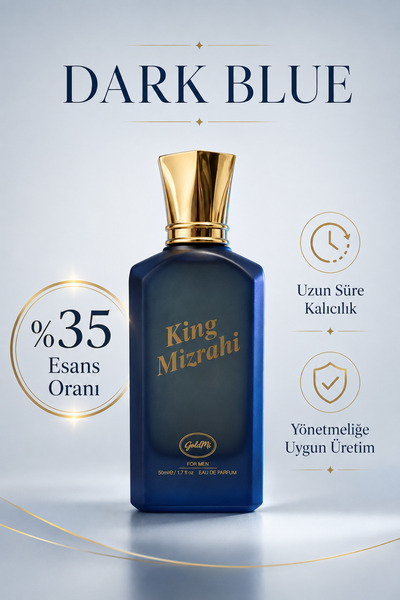 GoldMi King Mizrahi - Dark Blue Edp 50 ML Erkek Parfüm - Etkili Yüksek Kalıcı...