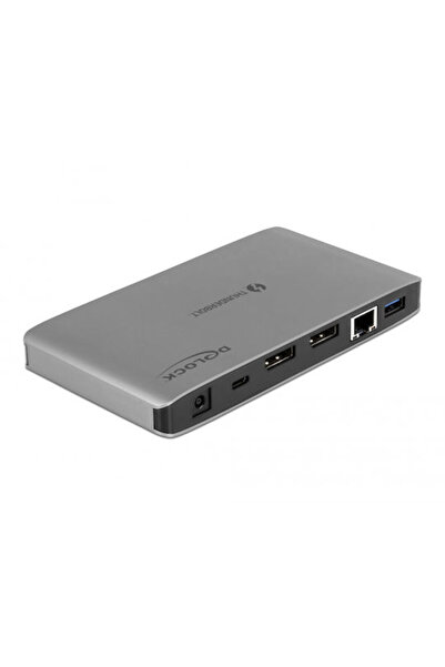 DELOCK Θάντερμπολτ 3 / USB-A Σταθμός Σύνδεσης με 4K PD Ethernet Γκρι (87777)
