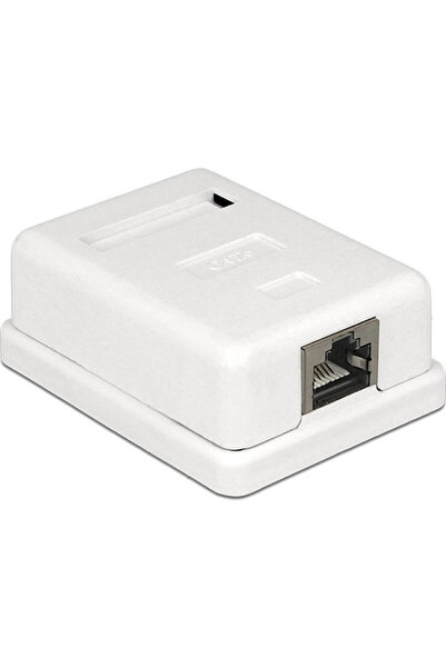 DELOCK Μονή Εξωτερική Πρίζα Δικτύου Τύπου RJ45 Cat6 σε Λευκό Χρώμα 86169