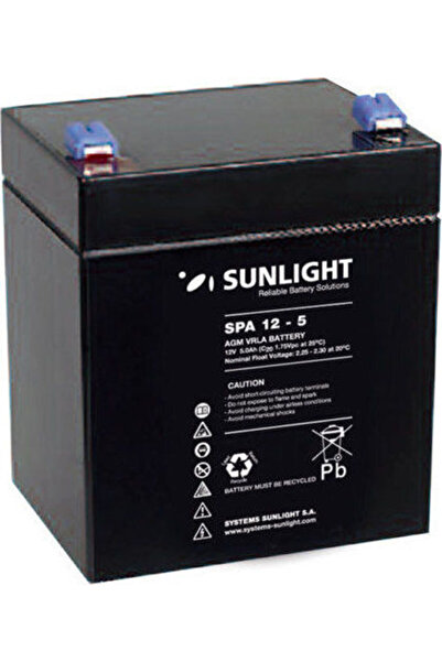 Sunlight Μπαταρία UPS SPA 12-5 με χωρητικότητα 5Ah και τάση 12V, 1 τεμάχιο