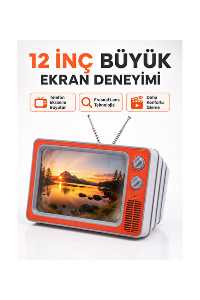 pınaxar Phone Screen 3D Hd Lens Retro Tv Look Foldable Mobile Screen