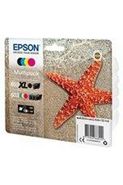 EPSON 603XL Γνήσιο Πακέτο 4 Φυσιγγίων Μελάνης για Εκτυπωτή Inkjet Κίτρινο, Κυ...