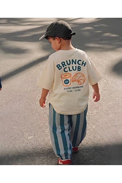 Patriko SET TRICOU ȘI PANTALONI PENTRU BĂIEȚI, CU IMPRIMEU PE SPATE, DIN BUMB...