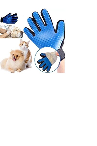 Kedi Köpek Tüy Toplama Eldiveni Mavi