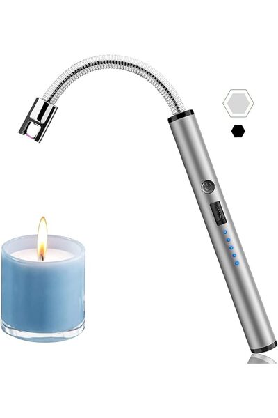 ZONEY Candle Lighter, Round Electric Arc Lighter with LED Battery Display Saf...