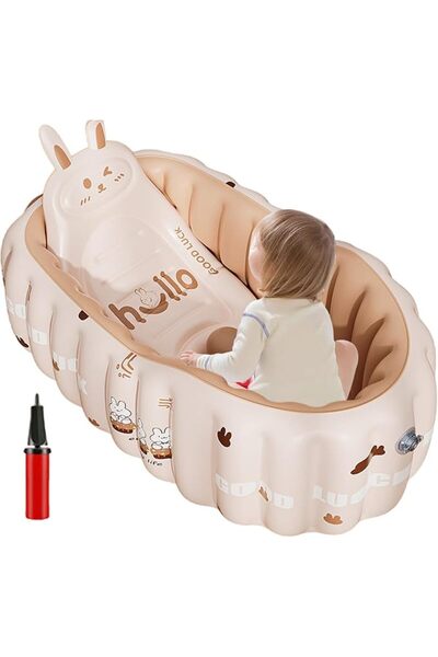 Generic Portable Infant Bath Foldable Swimming Pool Non-Slip Seat Shower | In...