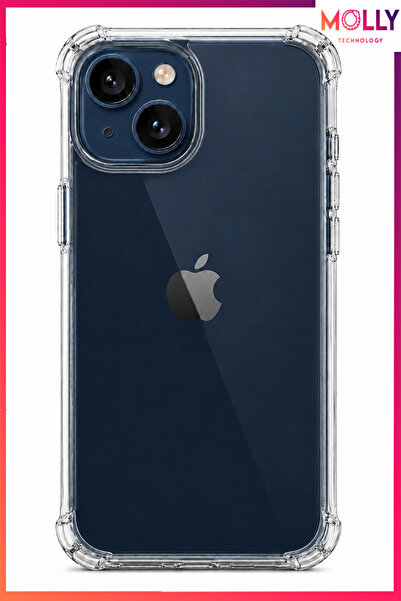 Molly iPhone 13/14 İçin Köşeleri Takviyeli Şeffaf Silikon Kılıf