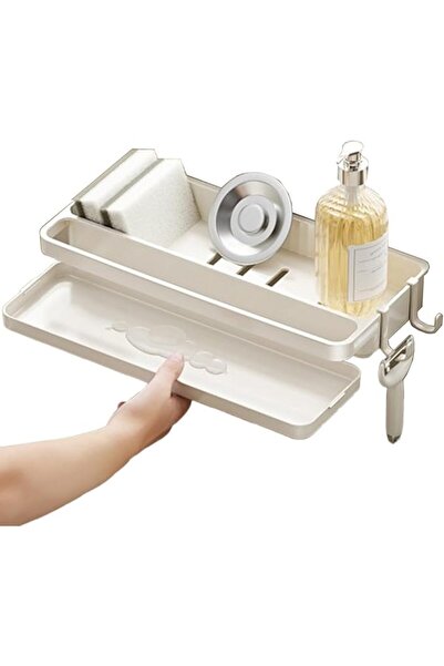 KASTWAVE Sink Sponge Rack, Compact Countertop Storage Organizer for Bathroom ...